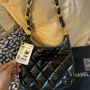 Look Alike  Black Quilted Leather Bag